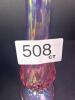 Fenton Handmade Iridescent Pink Bud Vase With Ruffled Rim - 7