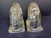 Pair Of Clear Glass Horse Head Bookends - 4
