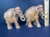 Set of Two Hand-Carved Wooden Elephant Figurines - 2