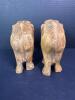 Set of Two Hand-Carved Wooden Elephant Figurines - 3