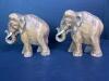 Set of Two Hand-Carved Wooden Elephant Figurines - 4