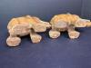 Set of Two Hand-Carved Wooden Elephant Figurines - 5