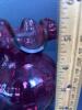 Small Fenton Cranberry Glass Vase With Ruffled Rim - 5