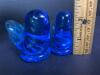 Small Pair of Signed 1994 Leo Ward Cobalt Blue 'Bluebird of Happiness' Glass Figurines - 7