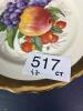 Two Rosina England Gold Toned Trimmed Bone China Fruit Motif Plates - 7
