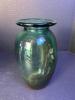 Emerald Green Signed Art Glass Vase