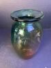 Emerald Green Signed Art Glass Vase - 2