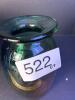 Emerald Green Signed Art Glass Vase - 6