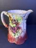 Haviland France Hand-Painted Porcelain Pitcher with Grapes Motif and Gold Trim