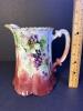 Haviland France Hand-Painted Porcelain Pitcher with Grapes Motif and Gold Trim - 3