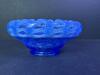 Small Blue Opalescent Glass Basketweave Lace Edge Bowl - 3
