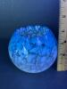 Small Hand-Blown Art Glass Bowl, Blue & White Speckled With Ruffled Rim - 4
