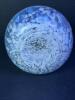 Small Hand-Blown Art Glass Bowl, Blue & White Speckled With Ruffled Rim - 5