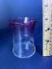 Cranberry Glass Decanter & Glass Set Faceted Crystal Stopper & Etched Fern Design - 5