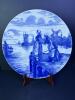 Villeroy & Boch Dutch Windmill Scene Blue Transferware Plate