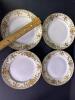 Noritake Japan Gold Gilted Plates, Bowl, & Shakers - 7