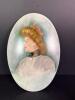Hand-Painted Porcelain Portrait Plaque by Jean Springer