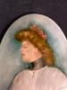 Hand-Painted Porcelain Portrait Plaque by Jean Springer - 2