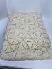 Hand Crocheted Scalloped Edge Cotton Lace Throw Blanket 48"x 59"