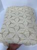 Hand Crocheted Scalloped Edge Cotton Lace Throw Blanket 48"x 59" - 6