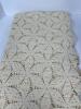 Hand Crocheted Scalloped Edge Cotton Lace Throw Blanket 48"x 59" - 7