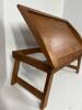Folding Wooden Lap Desk Bed Tray Adjustable Top Brass Accents - 2