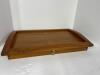 Folding Wooden Lap Desk Bed Tray Adjustable Top Brass Accents - 4