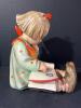 Large Goebel Hummel "Bookworm" Girl Reading Figurine (Repair Pictured) - 3