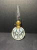 Dot Opalescent Glass Miniature Oil Lamp Acorn Burner