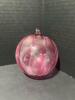 Hand-Blown Marbled Pink Glass Ornament Ball - 2