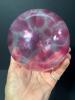 Hand-Blown Marbled Pink Glass Ornament Ball - 4