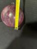 Hand-Blown Marbled Pink Glass Ornament Ball - 5