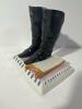 Antique Style Ceramic Pen Holder Boots with Boot Jack - 2