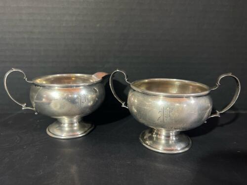 A. Stowell Co. Sterling Silver Creamer & Sugar Bowl Set 188.32g