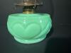 Jadeite Green Milk Glass Finger Oil Lamp Eagle Burner - 2