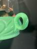 Jadeite Green Milk Glass Finger Oil Lamp Eagle Burner - 4