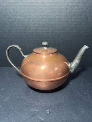 Early 19th Century Sheffield Copper Teapot with Britannia Metal Accents