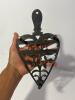 Brass Trivet Floral Pierced Design 3 Footed Stand - 3