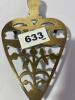 Brass Trivet Floral Pierced Design 3 Footed Stand - 7