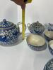 Japanese Blue & White Porcelain Phoenix Tea Set - 11