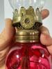 Cranberry Glass Miniature Boudoir Oil Lamps - 3