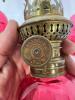 Cranberry Glass Miniature Boudoir Oil Lamps - 6
