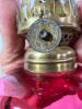 Cranberry Glass Miniature Boudoir Oil Lamps - 8