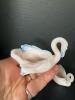 Pair Of Imperial Glass Opalescent Swan Trinket Dishes - 2