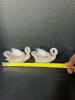 Pair Of Imperial Glass Opalescent Swan Trinket Dishes - 8