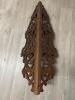 Victorian Style 4-Tier Ornate Wood Fretwork Wall-Mounted Corner Shelf - 4