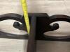Wooden Wall Shelf Scrollwork and Inlaid Motif - 10