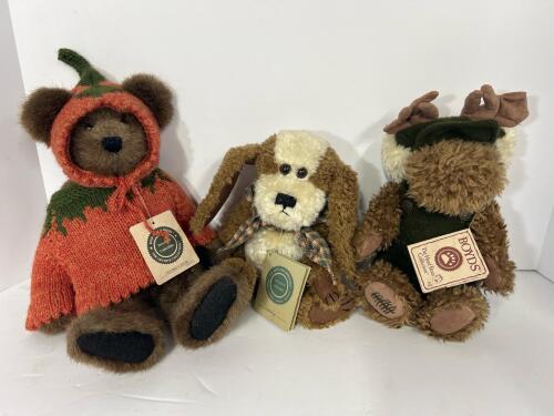 Boyds Bears & J.B. Bean Collectible Plush Set