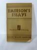 Emerson's Essays 1932 Jacket Library Edition