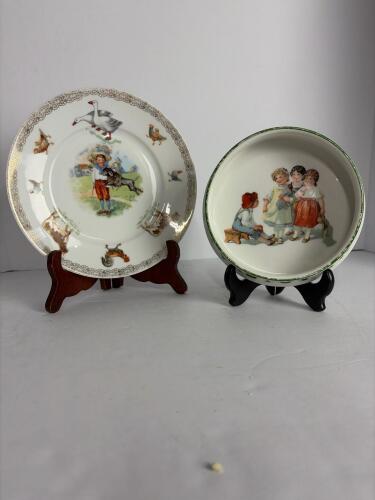 Bavarian Child's Plate and ABC Bowl Set